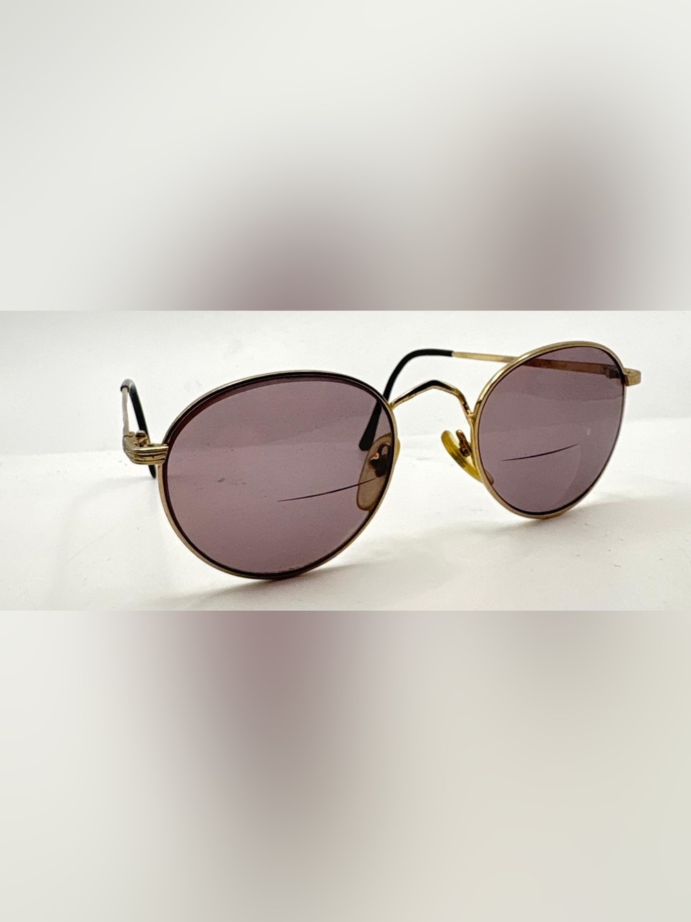 Christian De Roz Gold Oval Metal Sunglasses Frames Only